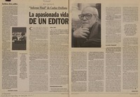 La apasionada vida de un editor (entrevista)  [artículo] Leopoldo Pulgar I.