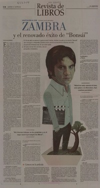 Zambra y el renovado éxito de "Bonsái" (entrevista)  [artículo] Pedro Pablo Guerrero.