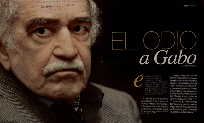 El odio a Gabo  [artículo] Franco Fasola.