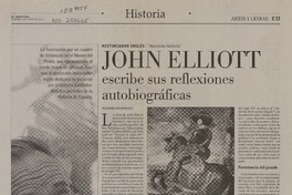 John Elliott escribe sus reflexiones autobiográficas  [artículo] Alejandro San Francisco