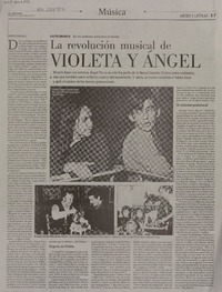 La revolución musical de Violeta y Ángel  [artículo] Roberto Careaga C.