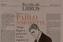 Pablo Simonetti : "pude llegar a ponerme en los zapatos de mi padre" [entrevista] [artículo] Roberto Careaga C.