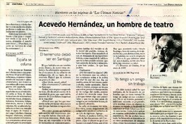 Acevedo Hernández, un hombre de teatro  [artículo].