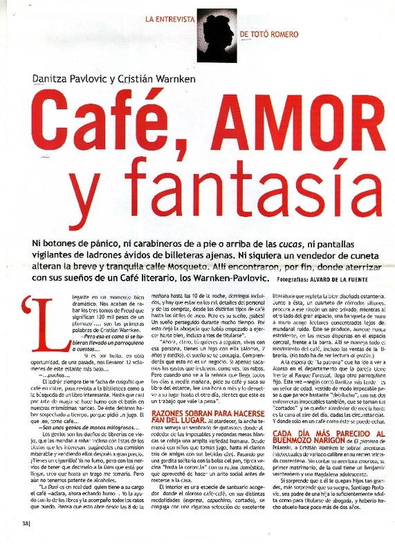 Café, amor y fantasía  [artículo] Toto Romero.