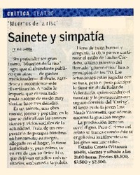 Sainete y simpatía  [artículo] Pedro Labra Araya.