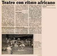 Teatro con ritmo africano.  [artículo]
