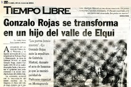 Gonzalo Rojas se transforma en un hijo del valle de Elqui  [artículo] Andrés Pizarro.