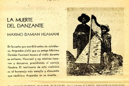 La muerte del danzante  [artículo] Máximo Damián Huamani.