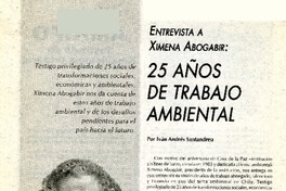 25 años de trabajo ambiental (entrevista)  [artículo] Iván Andrés Santandreu.