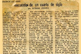 Recuerdos de un cuarto de siglo  [artículo] Alfredo Aranda.