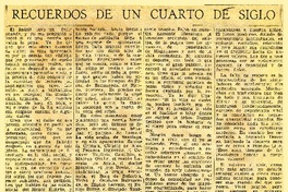 Recuerdos de un cuarto de siglo  [artículo] Joaquín Edwards Bello.