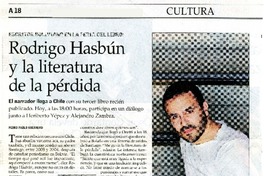 Rodrigo Hasbún y la literatura de la pérdida  [artículo] Pedro Pablo Guerrero.