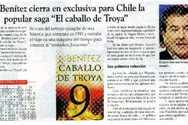 J. J. Benítez cierra en exclusica para Chile la popular saga "El caballo de Troya"  [artículo].