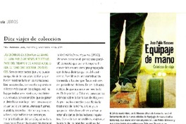 Diez viajes de colección  [artículo] Patricio Jara.