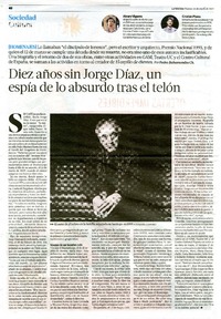 Diez años sin Jorge Díaz, un espía de lo absurdo tras el telón  [artículo] Pedro Bahamondes Ch.