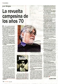 La revuelta campesina de los años 70  [artículo] Alejandro Lavquen.