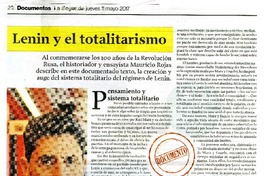 Lenin y el totalitarismo.  [artículo]