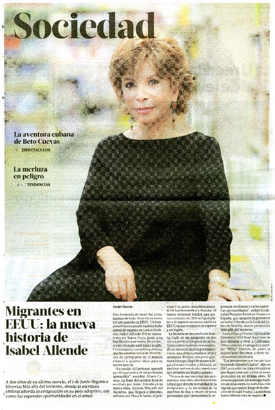 Migrantes en EEUU: la nueva historia de Isabel Allende  [artículo] Javier García.