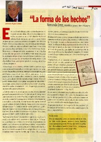 "La forma de los hechos"  [artículo] Antonio Rojas Gómez.