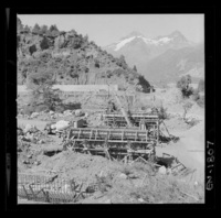 Construcción de bocatoma del río Laja, perteneciente al sistema Antuco