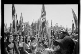 [Junto a estudiantes y mineros] : Fidel Castro Ruiz en Huachipato, Concepción