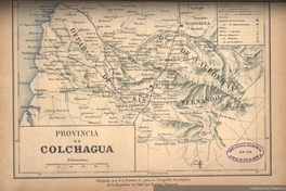 Provincia de Colchagua, hacia 1885.