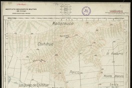 Chiñihue Departamento de Melipilla [material cartográfico] : Instituto Geográfico Militar de Chile. Carta de Estado Mayor.