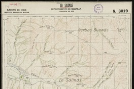 Lo Salinas Departamento de Melipilla [material cartográfico] : Ejército de Chile. Instituto Geográfico Militar.