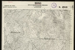 Rucatalca Departamento de San Fernnando y Cachapoal [material cartográfico] : Ejército de Chile. Instituto Geográfico Militar.
