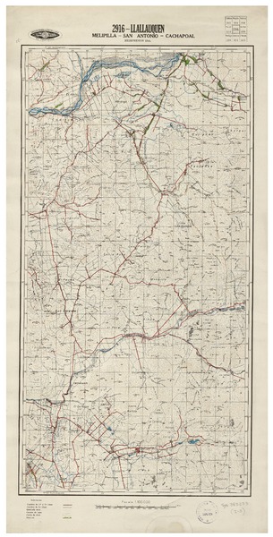 Llallauquén Melipilla - San Antonio - Cachapoal [material cartográfico] : Instituto Geográfico Militar de Chile.