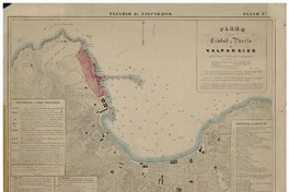 Plano de la ciudad y puerto de Valparaíso y del dique (Break water) proyectado