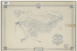 Plano de la ciudad de Constitución con la numeración oficial de las manazanas [material cartográfico] : de la Asociación Chilena de Aseguradores Contra Incendio.