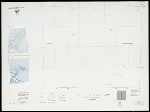 Glaciar Beaumont 7200 - 6200 : carta terrestre [material cartográfico] : Instituto Geográfico Militar de Chile.