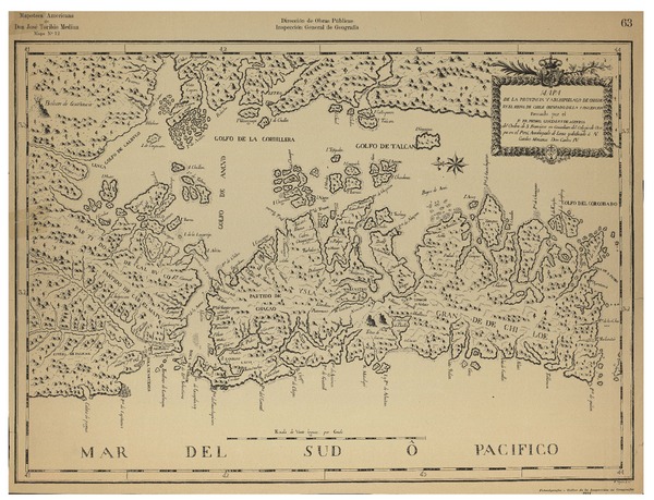 Mapa de la Provincia y Archipiélago de Chiloé en el Reino de Chile, Obispado de la Concepción