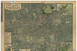 Moderno y práctico plano de Santiago con libro índice de calles, pasajes, etc.