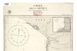 Chile Arica-Iquique [material cartográfico] : por las Comisiones Hidrográficas del "Aguila" Comte. Cap. de Frag. Sr. Héctor Díaz ... [et al.] ; grabado por H. Sullivan y E. Rouse.