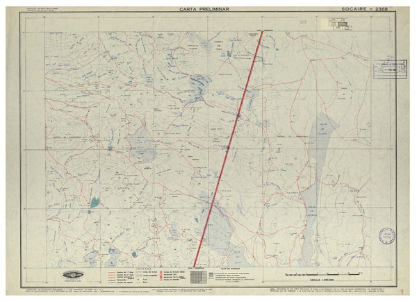 Socaire 2368 : carta preliminar [material cartográfico] : Instituto Geográfico Militar de Chile.