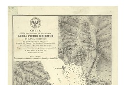Abra i puerto Molyneux en el canal Concepción Chile : Costa occidental de Patagonia [material cartográfico] : por los Oficiales de la C. "Chacabuco" al mando del Ca. de F. Don Enrique M. Simpson, en 1875.