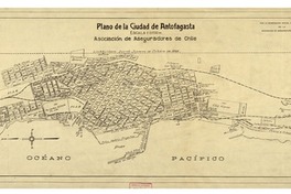 Plano de la ciudad de Antofagasta con la numeración oficial de manzanas