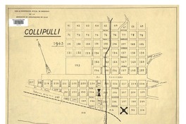 Collipulli 1943 con la numeración oficial de manzanas [material cartográfico] : de la Asociación de Aseguradores de Chile