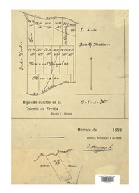 Hijuelas sueltas en la Colonia de Ercilla remate de 1898 [material cartográfico] :