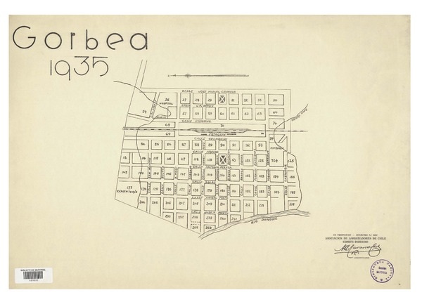 Gorbea 1935  [material cartográfico] Asociación de Aseguradores de Chile