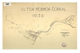 Altos Hornos Corral 1936  [material cartográfico] Asociación de Aseguradores de Chile