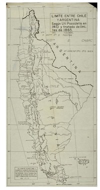 Límite entre Chile y Argentina según Uti Possedetis en 1810 y tratado de límites de 1865