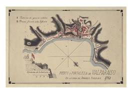 Puerto y fortaleza de Valparaíso de la obra de Amadeo Frezier.