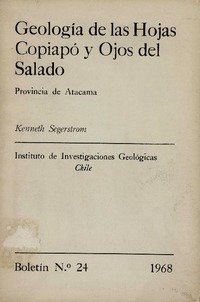 Geología de las hojas Copiapó y Ojos del Salado : provincia de Atacama