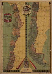 Mapa de la República de Chile nueva división territorial.