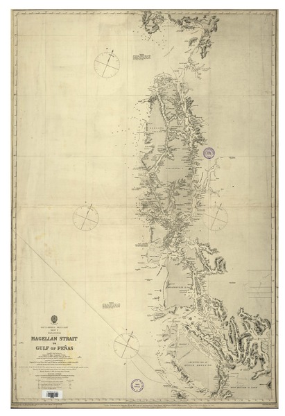South America West coast- Sheet 2 Patagonia Magellan Strait to Gulf of Peñas