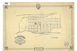 Plano de la ciudad de San Javier con la numeración oficial de las manazanas [material cartográfico] : de la Asociación Chilena de Aseguradores Contra Incendio.