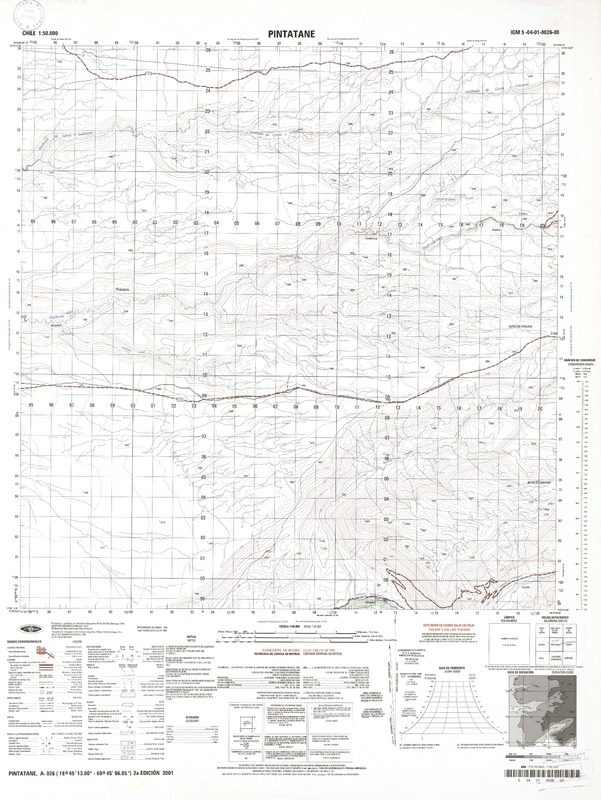 Pintatane (18°45'13.00" - 69°45'06.05") [material cartográfico] : Instituto Geográfico Militar de Chile.
